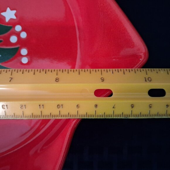 Waechtersbach Germany 10" Star Serving Red Bowl w/ New Cheese Spreaders - Picture 9 of 12